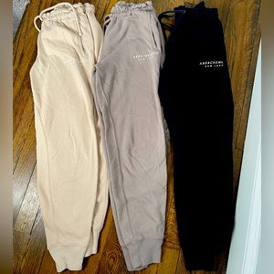 Abercrombie soft joggers- 3 pairs